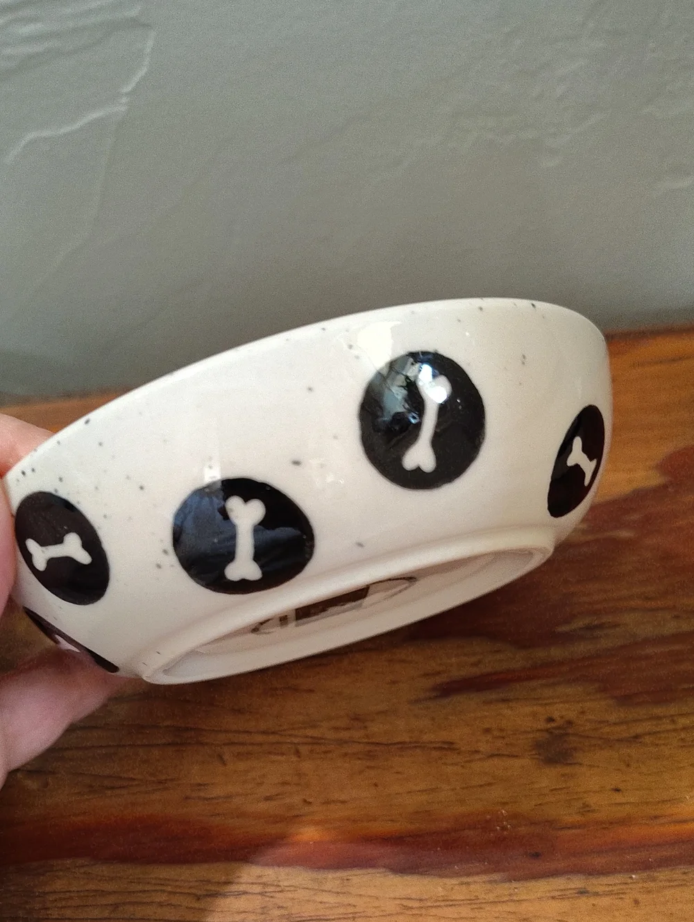Top Paw Dog Bowls Brown And Green Small Dogs Speckles Dog Bones